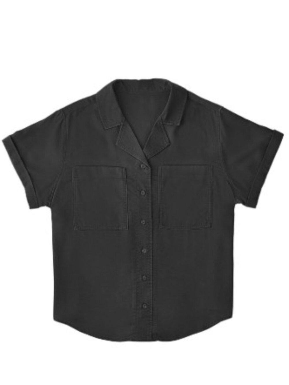 Women's Tencel Camp Shirt Black Multiple Sizes